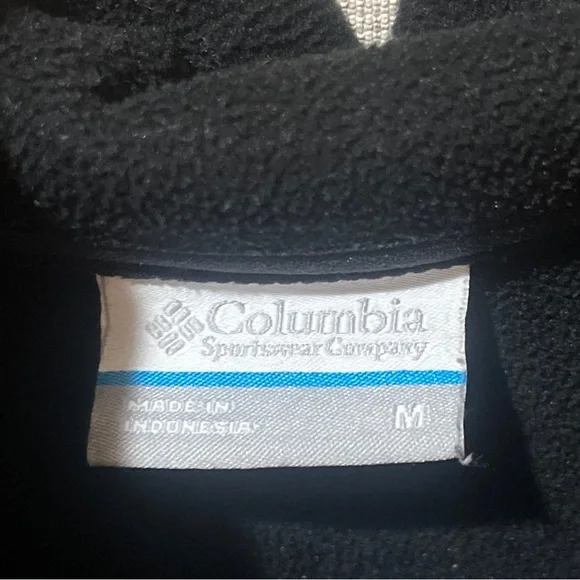 Columbia Black Full-Zip Jacket Mens Casual Winter Fall Medium Everyday Work  Goo - Picture 3 of 9